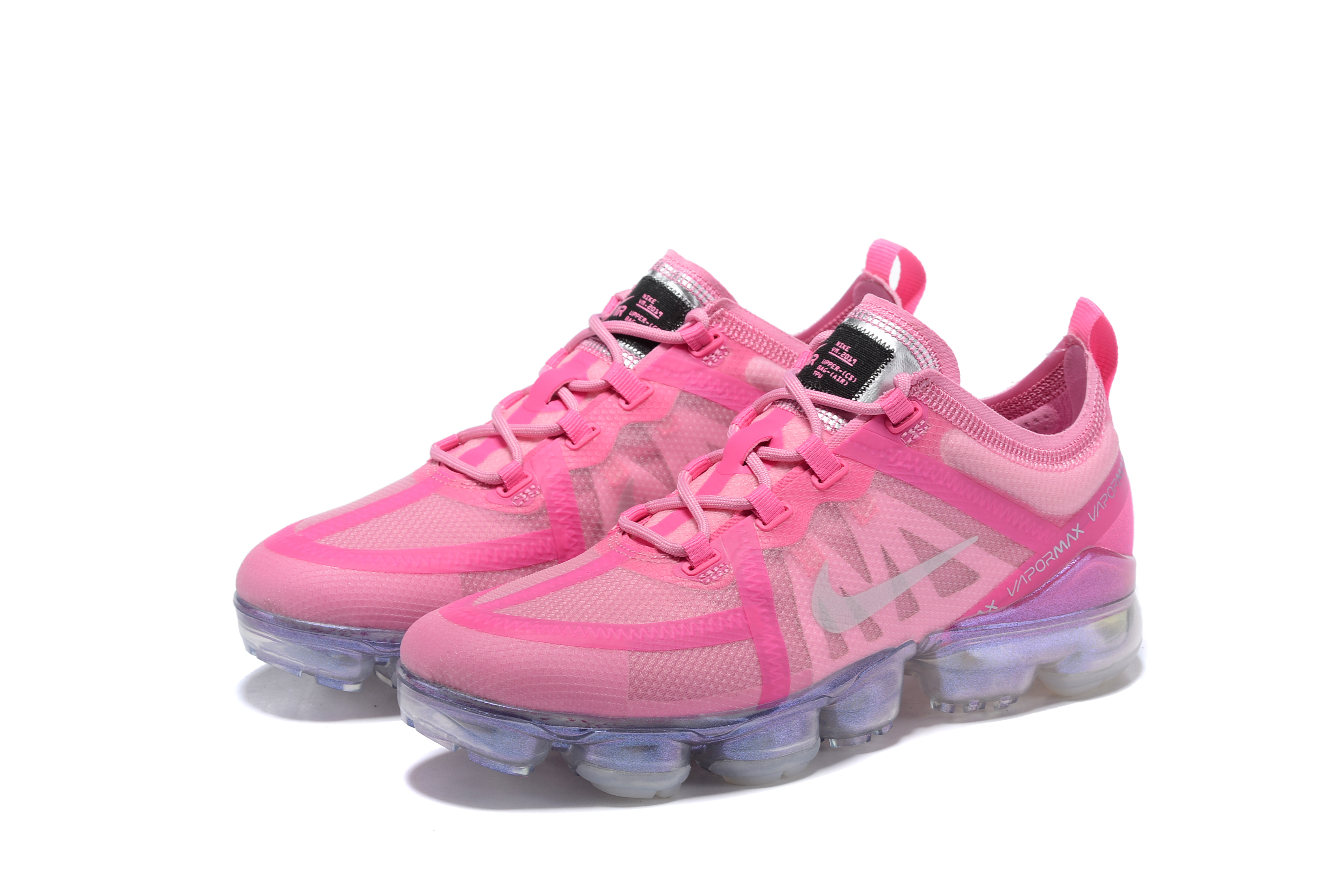 2019 Nike Air VaporMax Women Pink Silver Shoes - Click Image to Close